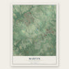 Marvin, North Carolina map print, the full design