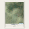 Buckholts, Texas map print, the full design