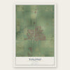 Tolono, Illinois map print, the full design