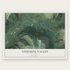 Yosemite Valley, California map print, the full design