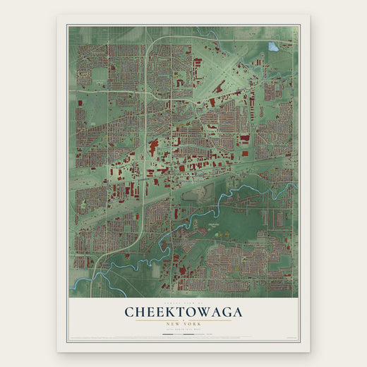Cheektowaga, New York map print, the full design
