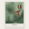 Orestes, Indiana map print, the full design