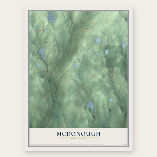 McDonough, New York map print, the full design