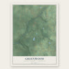 Greenwood, Oceana County, Michigan map print, the full design