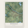 Monticello, Minnesota map print, the full design
