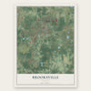 Brooksville, Florida map print, the full design