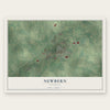 Newbern, Tennessee map print, the full design
