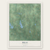 Bray, Oklahoma map print, the full design