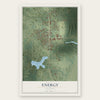 Energy, Illinois map print, the full design