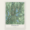 Southeast, New York map print, the full design
