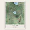 Gem Lake, Minnesota map print, the full design