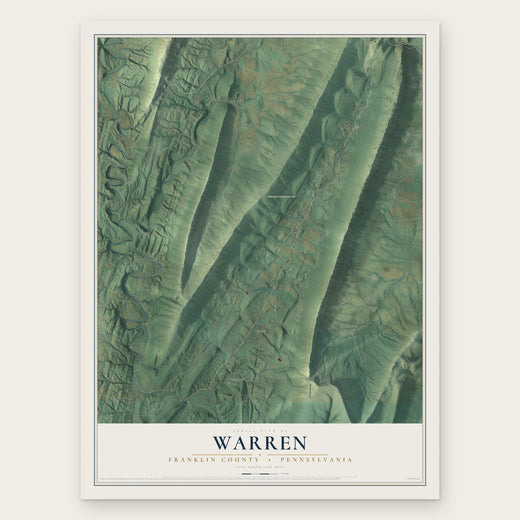 Warren, Franklin County, Pennsylvania map print, the full design
