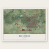 Belvidere, Illinois map print, the full design