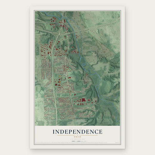 Independence, Ohio map print, the full design