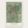 Glen Ellyn, Illinois map print, the full design