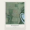 Wynnedale, Indiana map print, the full design