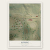 Epping, North Dakota map print, the full design
