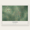 Folsom, Louisiana map print, the full design