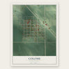 Colome, South Dakota map print, the full design