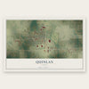 Quinlan, Texas map print, the full design