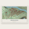 Bridgeport, Pennsylvania map print, the full design
