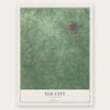 Elk City, Oklahoma map print, the full design