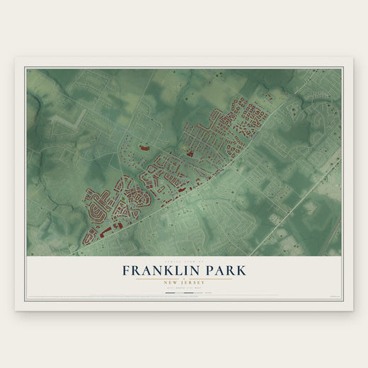 Franklin Park, New Jersey map print, the full design