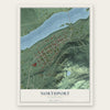 Northport, Washington map print, the full design