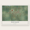 West Salem, Illinois map print, the full design