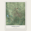 Perryville, Missouri map print, the full design