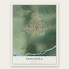 Indianola, Nebraska map print, the full design
