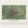 Bowling Green, Ohio map print, the full design