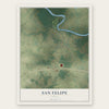 San Felipe, Texas map print, the full design