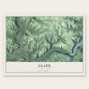 Glade, Pennsylvania map print, the full design
