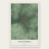 Alexandria, Indiana map print, the full design
