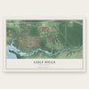 Gulf Hills, Mississippi map print, the full design