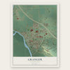 Granger, Washington map print, the full design