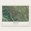 Ashland, Oregon map print, the full design