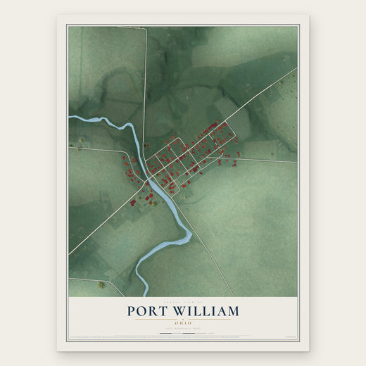 Port William, Ohio map print, the full design