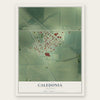 Caledonia, Illinois map print, the full design