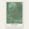 Bernards, New Jersey map print, the full design