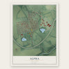 Alpha, New Jersey map print, the full design