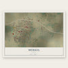 Merkel, Texas map print, the full design