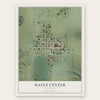 Hayes Center, Nebraska map print, the full design