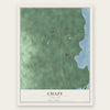 Chazy, New York map print, the full design