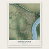 Simmesport, Louisiana map print, the full design