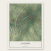 Salado, Texas map print, the full design