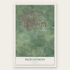 Hutchinson, Kansas map print, the full design