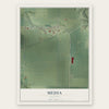 Media, Illinois map print, the full design