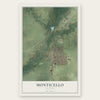 Monticello, Illinois map print, the full design